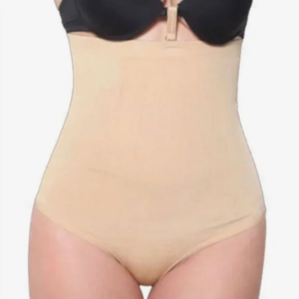 Valencia High Waist Thong Back Body Shaper/Beige/ L/XL